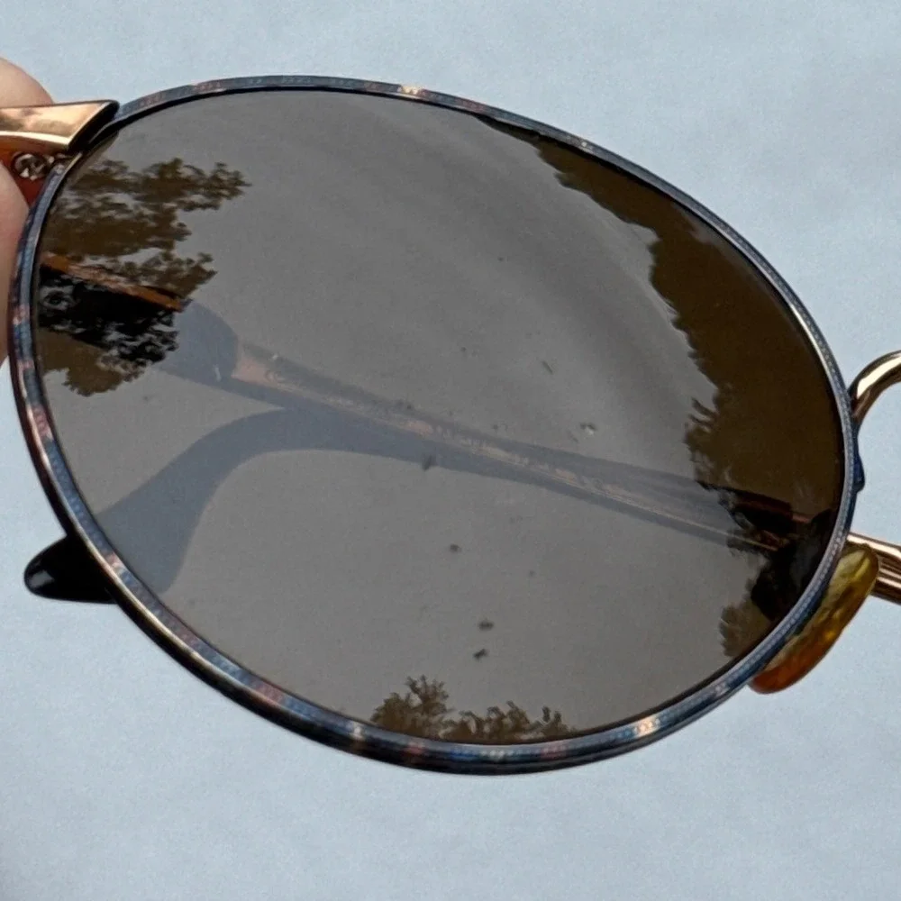 Vintage Brooks Brothers Sunglasses Round Tortoise Gold BB 101S 1006 Italy 52 20